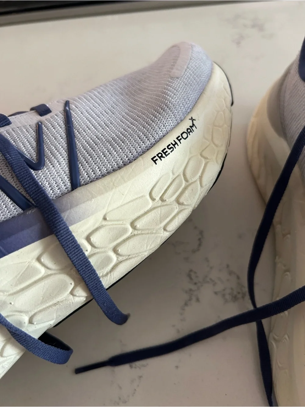Womens Lightweight Grey Running Shoes with purple Accents